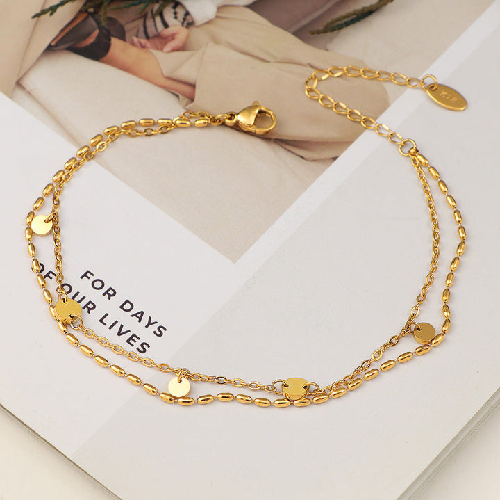 Women's ankle bracelet with delicate pendants and intricate design Nin Boutique