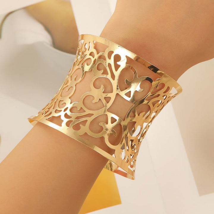 Women's Open Cuff Bracelet with Elegant Curved Design Nin Boutique