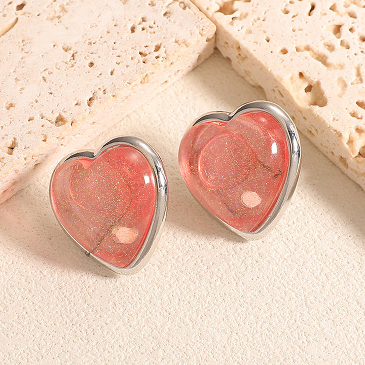 Women's stud earrings with intricate heart design Nin Boutique