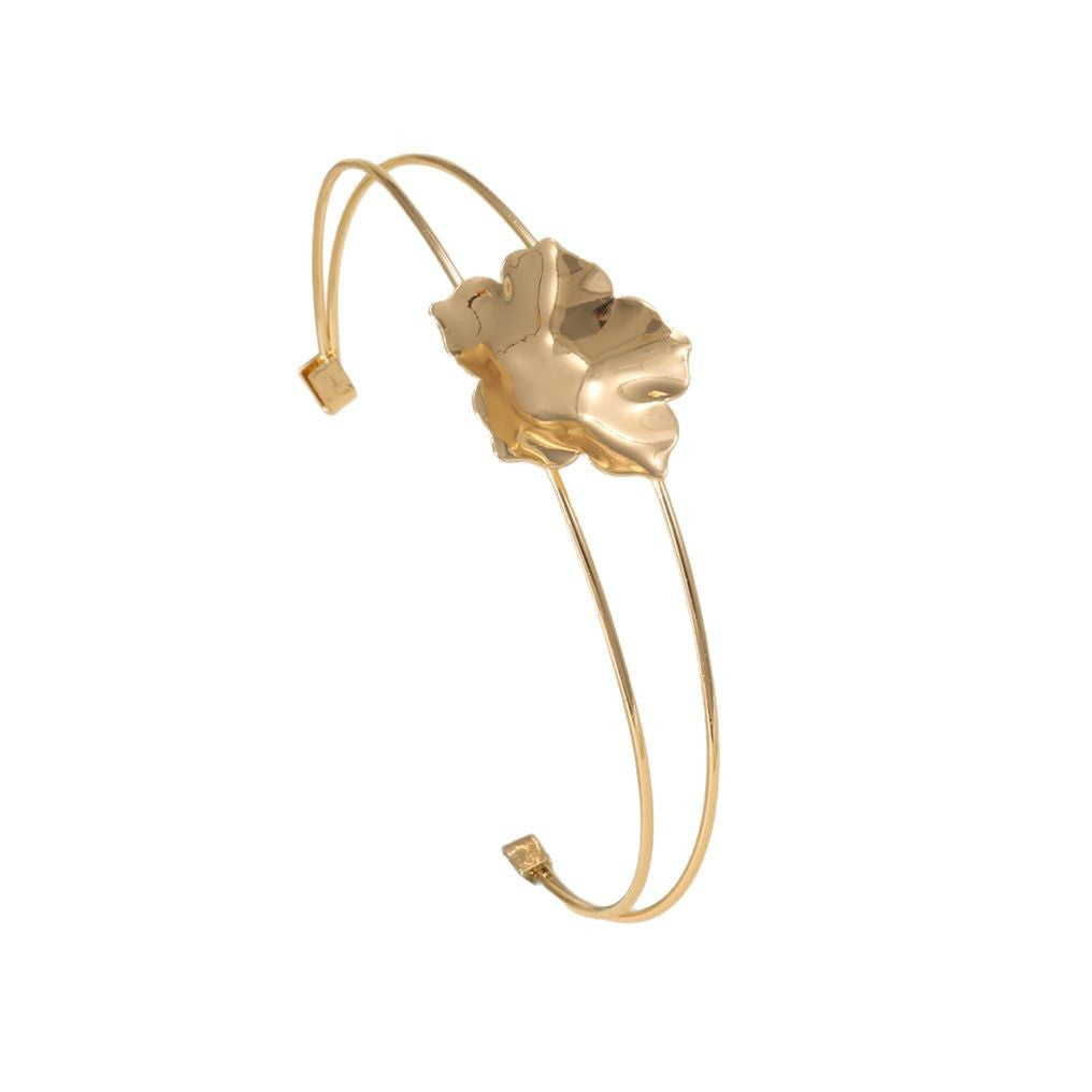 Women Open Bangle with Artistic Floral Motif Nin Boutique
