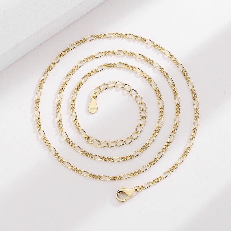 Ladies fine gold necklace with stylish link design Nin Boutique
