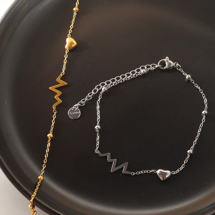 Women Heartbeat Charm Anklet Nin Boutique