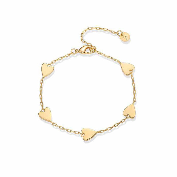 Ladies ankle bracelet with delicate heart pendants and dainty chain design Nin Boutique