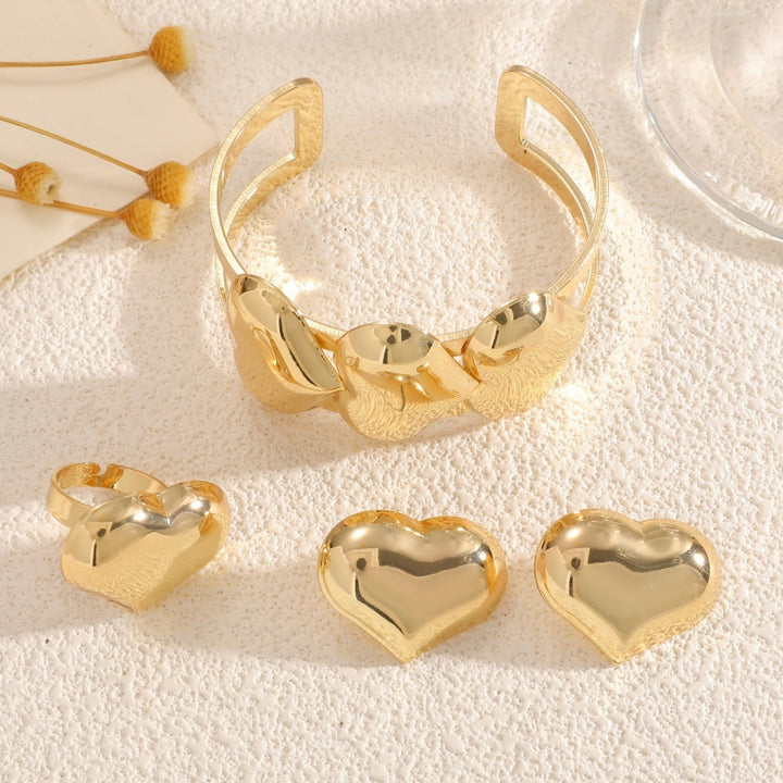 Women Open Cuff Bracelet with High-Quality Heart Design Nin Boutique