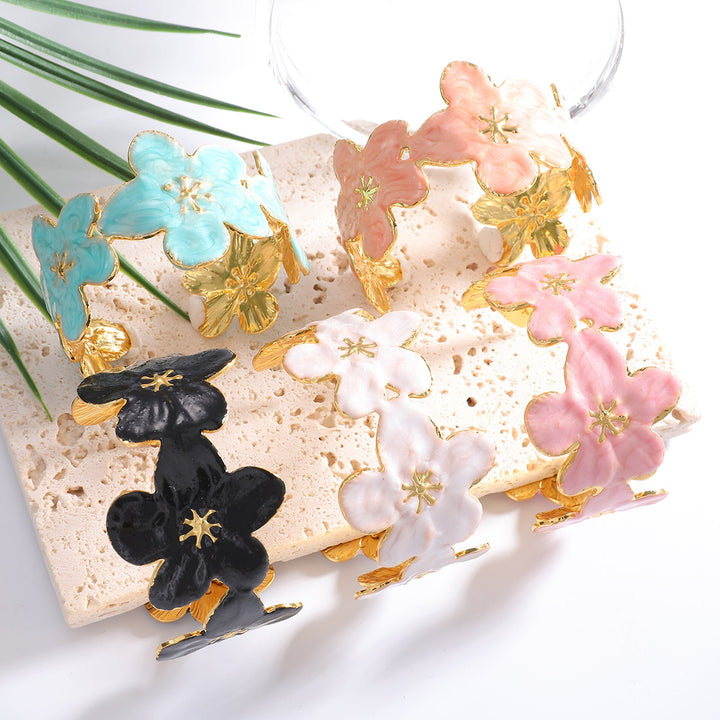 Women's cuff bracelet with floral designs Nin Boutique