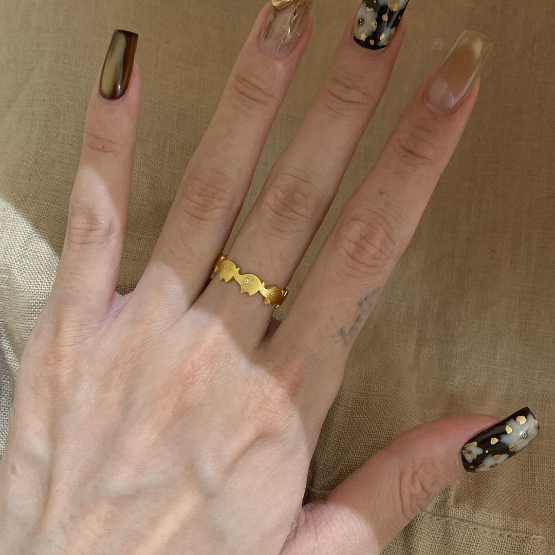 Women's Open Ring with Playful Animal Motif Nin Boutique