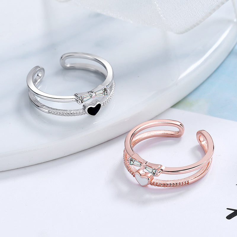 Women's Ring with elegant bow and heart design Nin Boutique