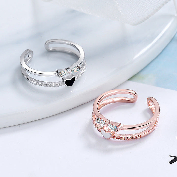 Women's Ring with elegant bow and heart design Nin Boutique