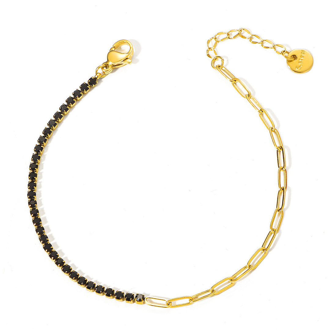 Women's ankle bracelet with sparkling crystal accents Nin Boutique