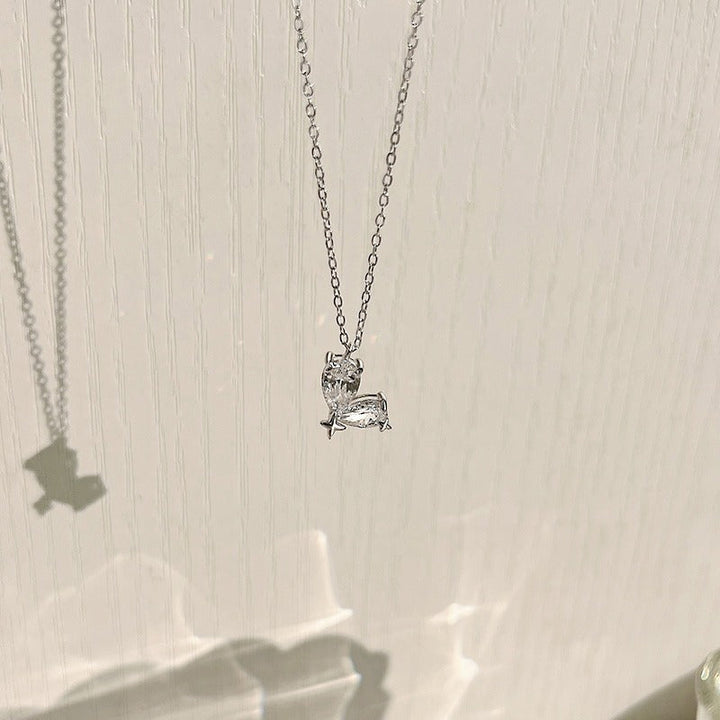 Women's delicate necklace with filigree butterfly pendant Nin Boutique