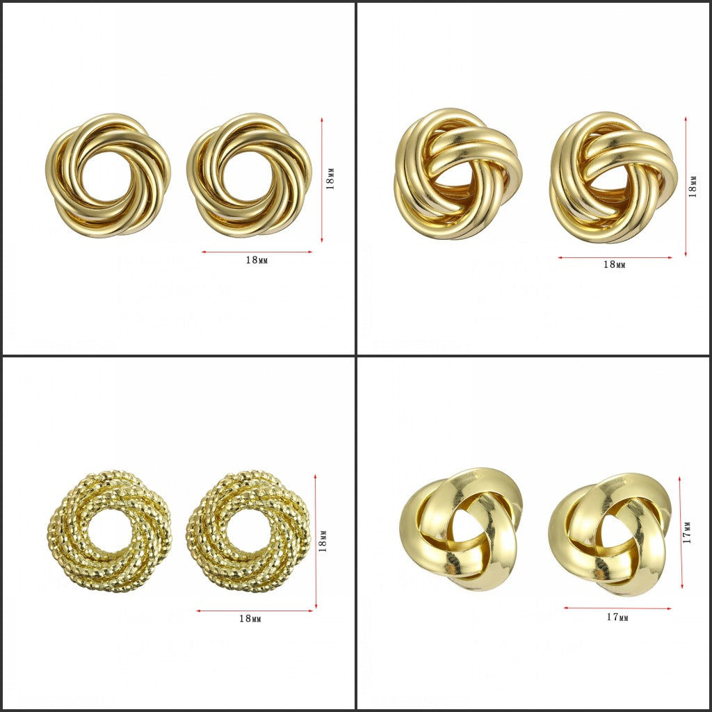 Women's earrings in elegant spiral design Nin Boutique