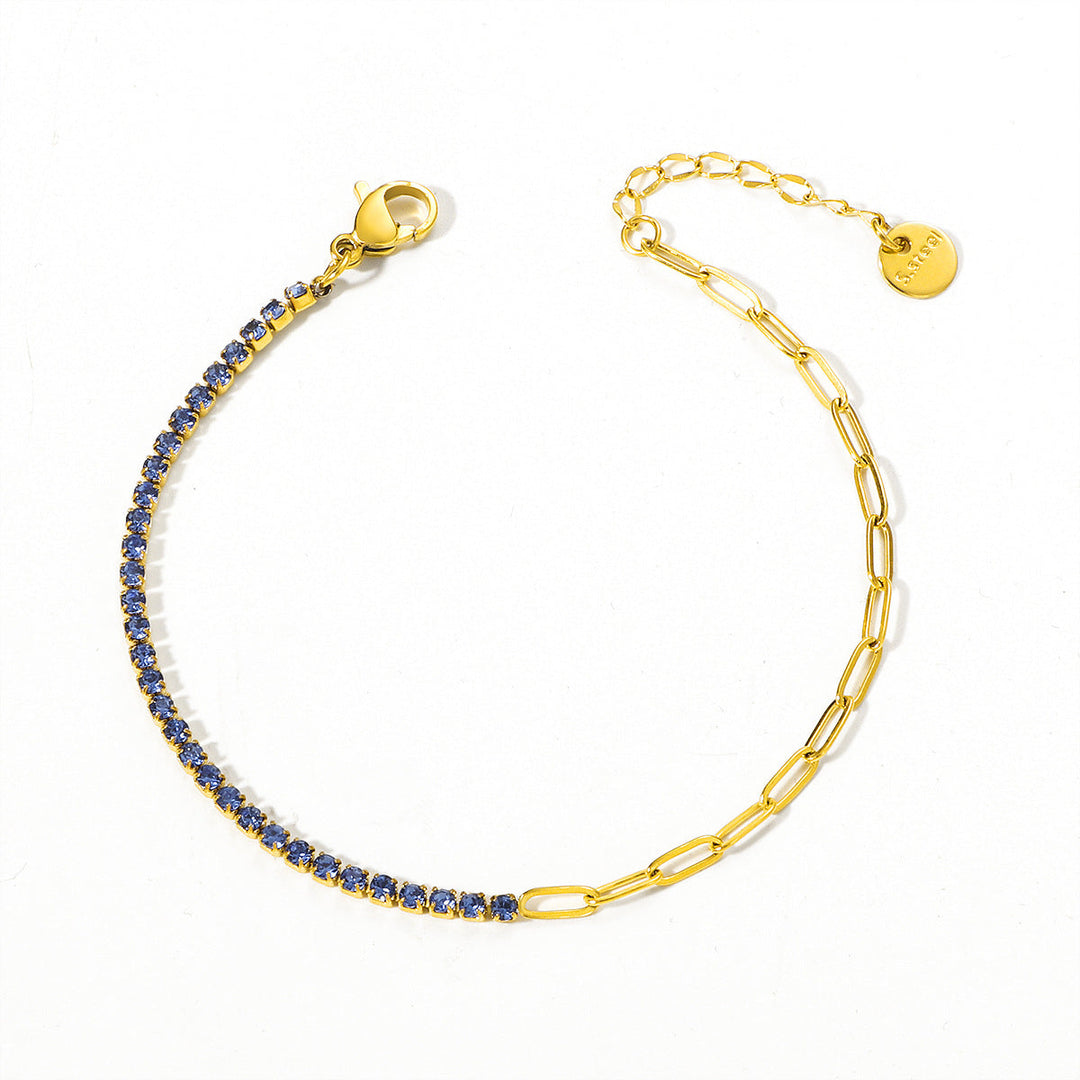 Women's ankle bracelet with sparkling crystal accents Nin Boutique