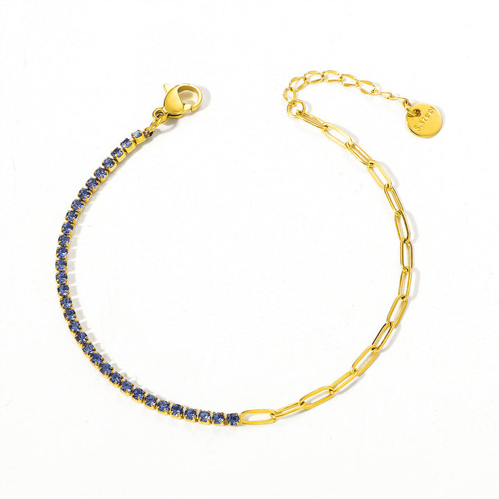 Women's ankle bracelet with sparkling crystal accents Nin Boutique