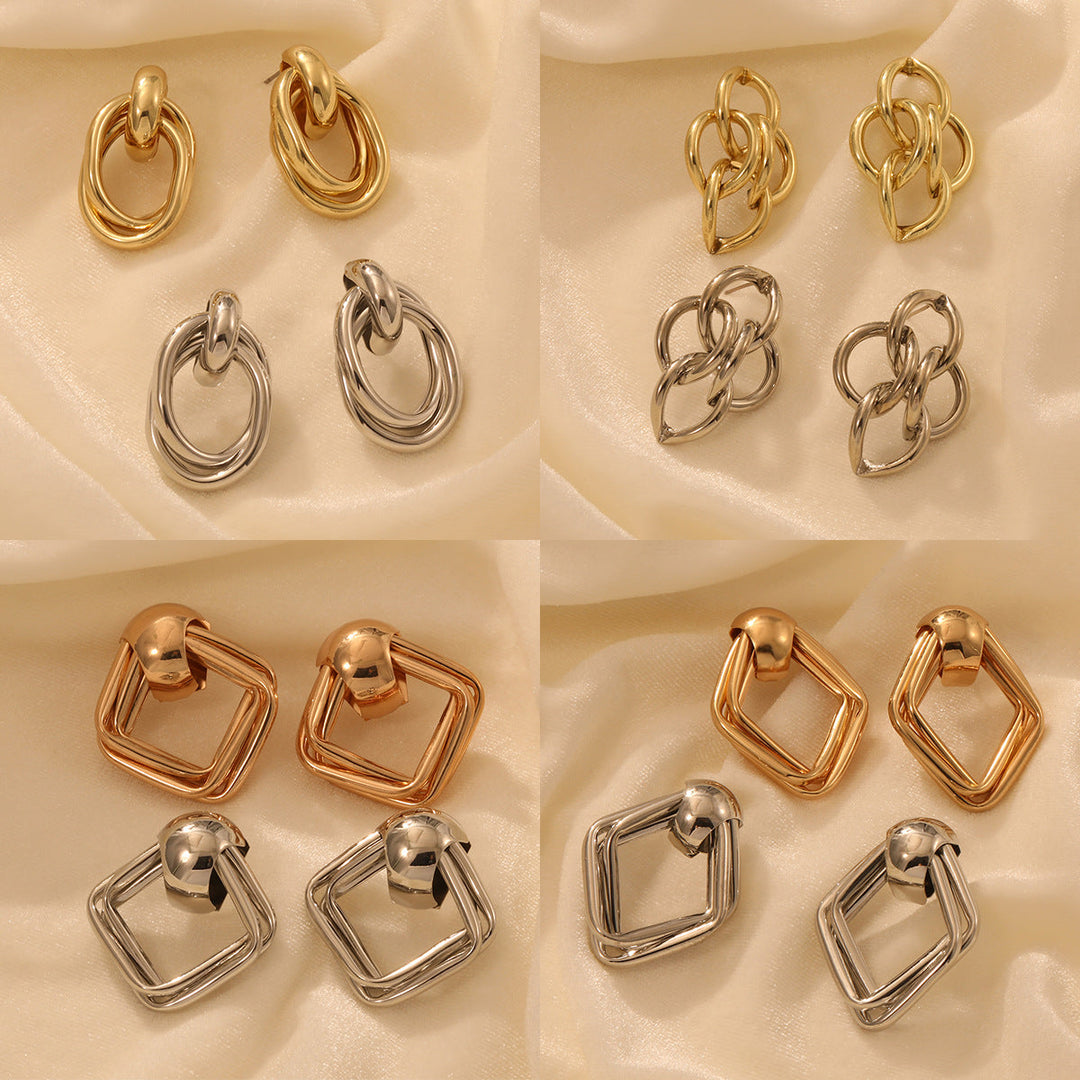 Women’s earrings in artistic, layered design Nin Boutique