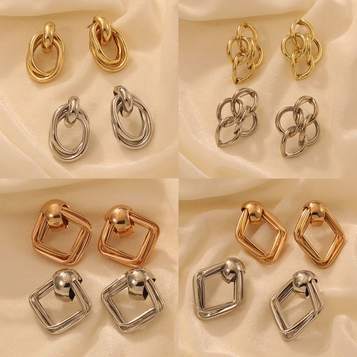 Women’s earrings in artistic, layered design Nin Boutique