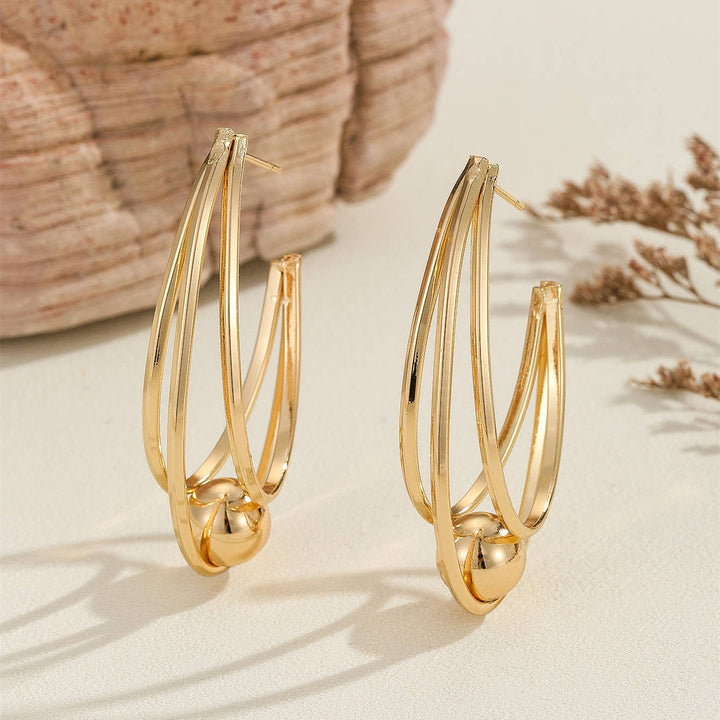 Women's earrings with elegant, curved lines Nin Boutique