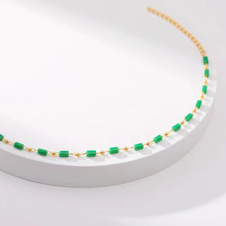 Ladies ankle bracelet made of fine materials with colorful beads Nin Boutique