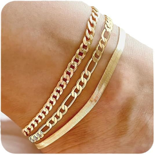 Women's ankle bracelet with versatile link design and elegant accents Nin Boutique
