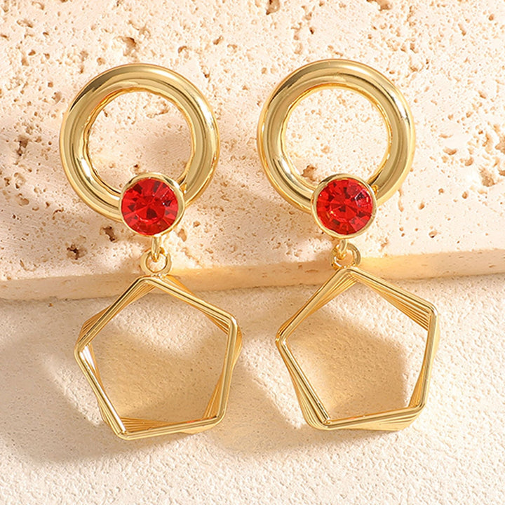 Women's earrings in modern hexagon design Nin Boutique