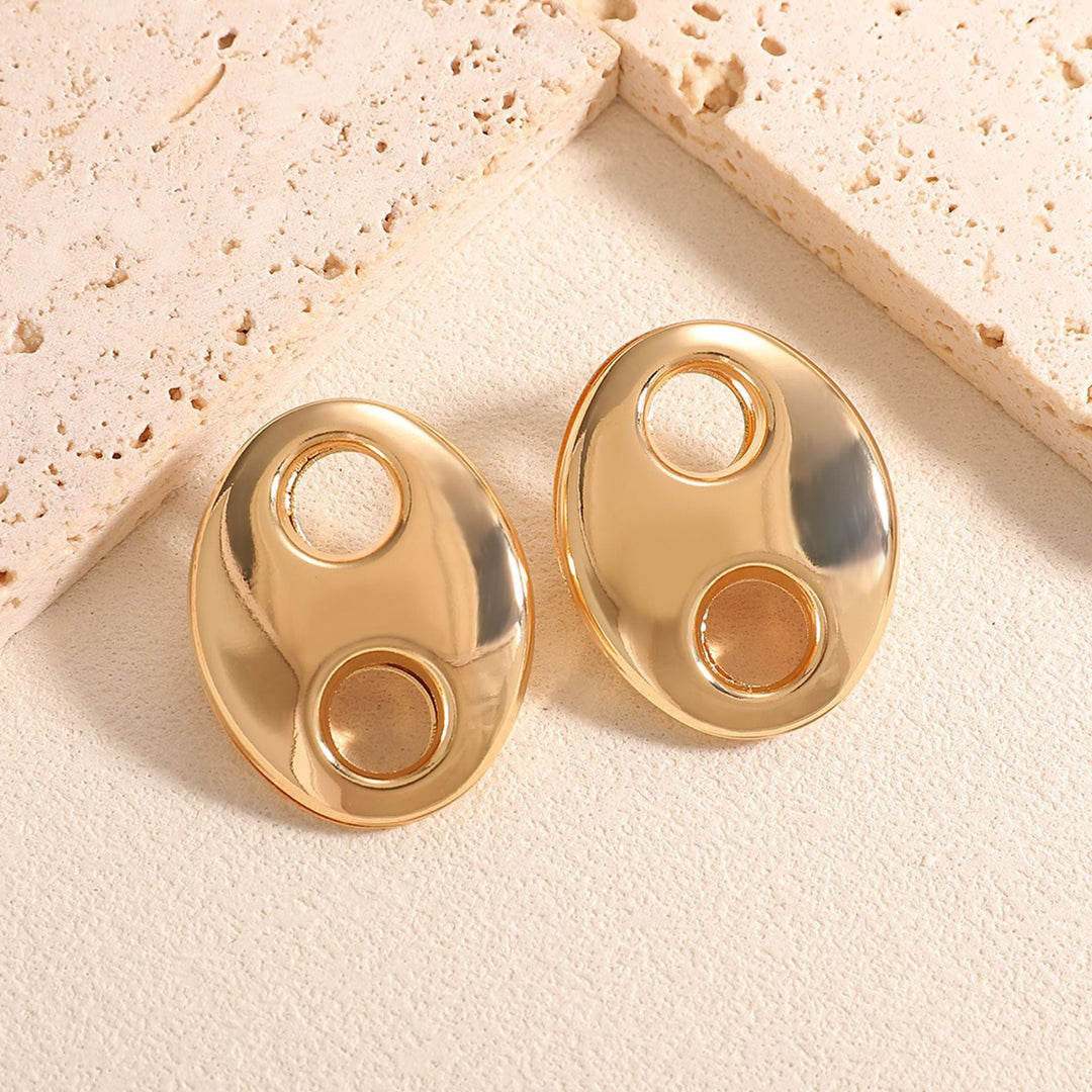 Women's Pearl and Metal Design Earrings Nin Boutique