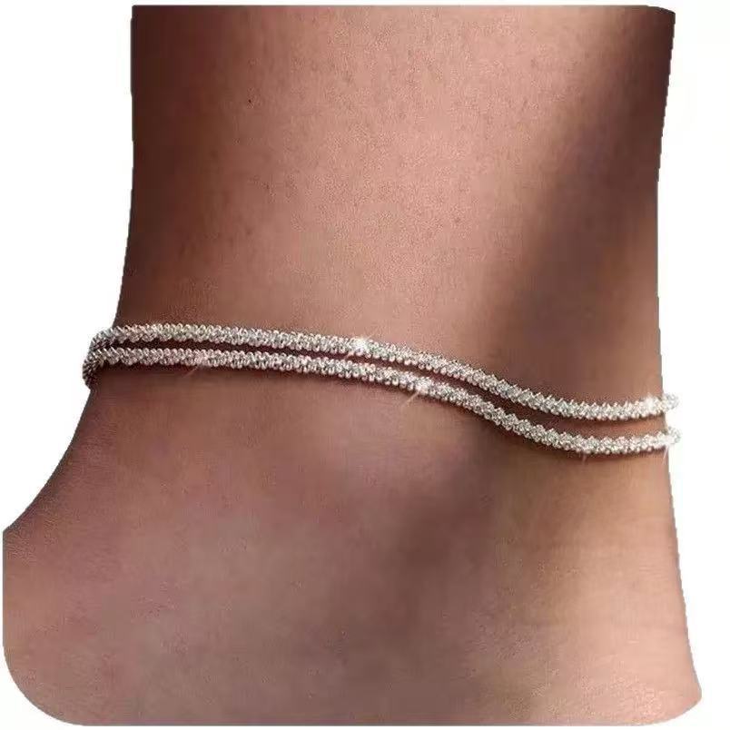 Women's ankle bracelet with elegant zirconia details Nin Boutique