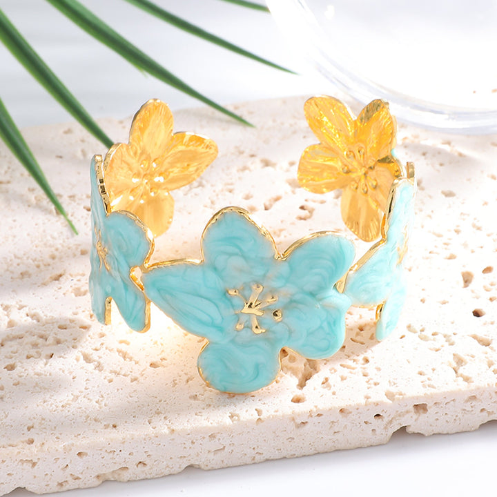 Women's cuff bracelet with floral designs Nin Boutique