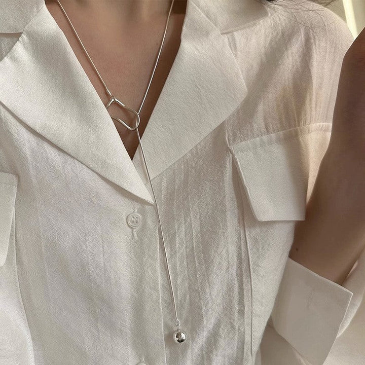 Women’s necklace with modern link and ball details Nin Boutique