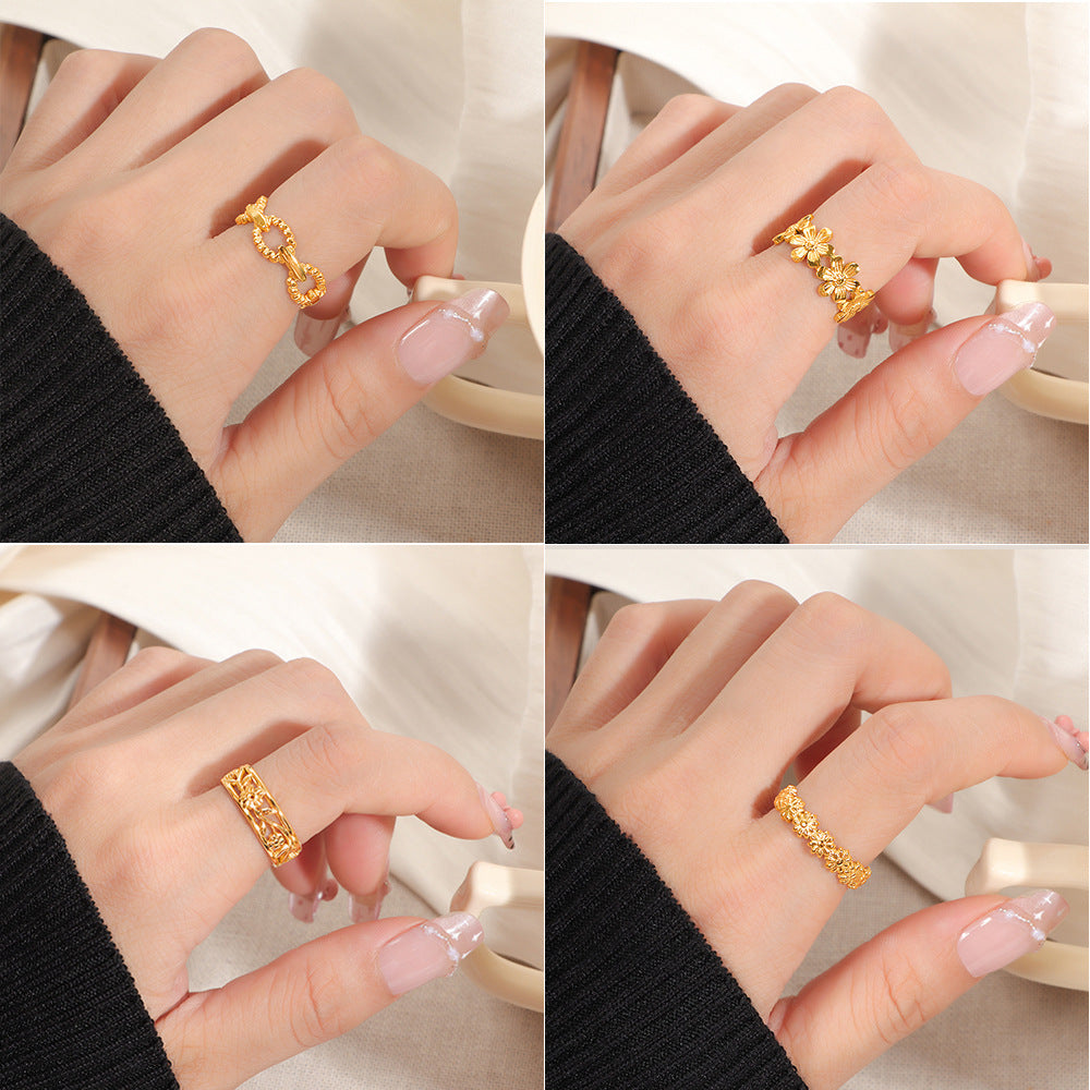 Ladies Ring with Curved Design Nin Boutique