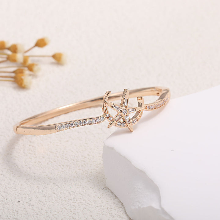 Women's bangle with artistic infinity symbol and sparkling zirconia Nin Boutique