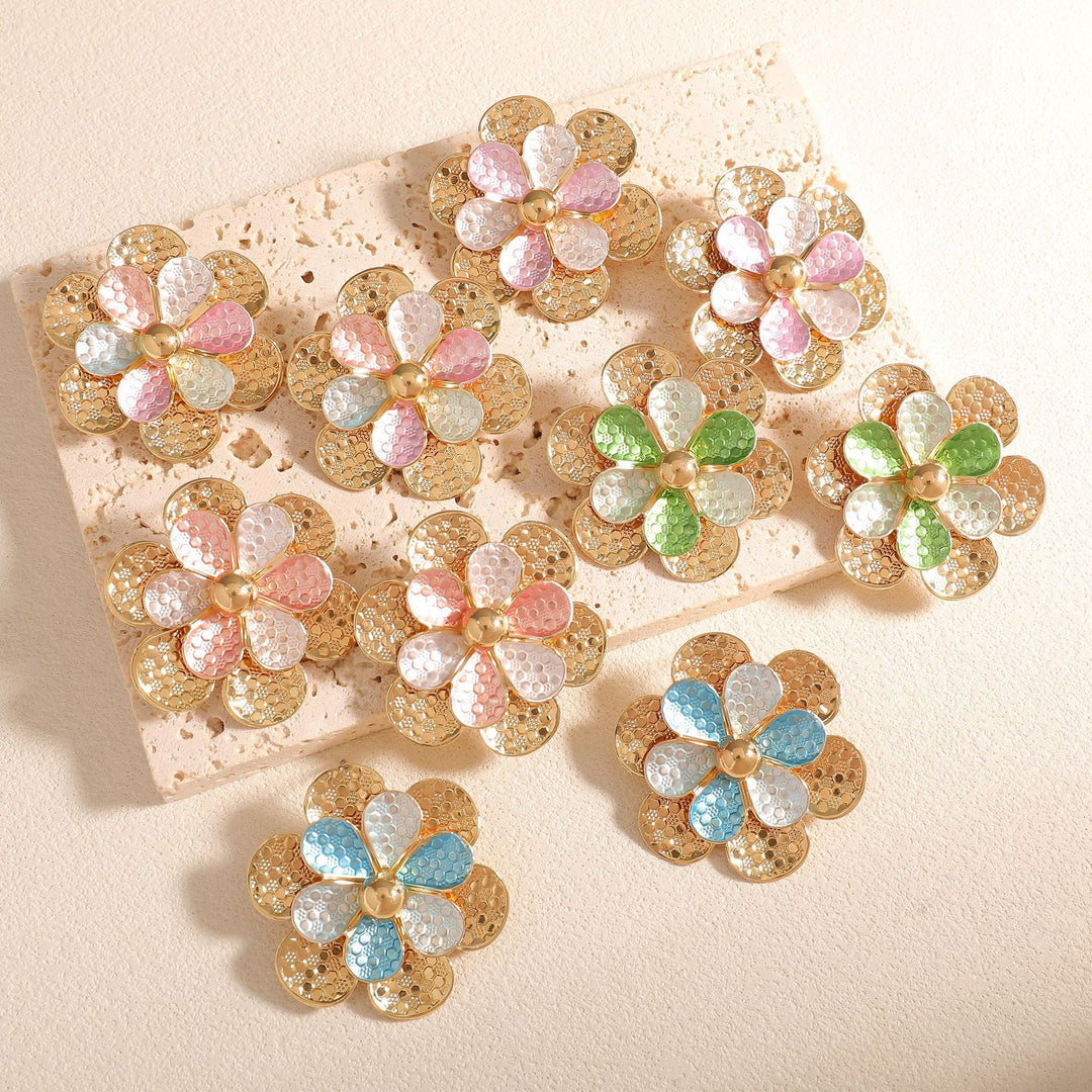 Ladies earrings in artistic floral pattern Nin Boutique