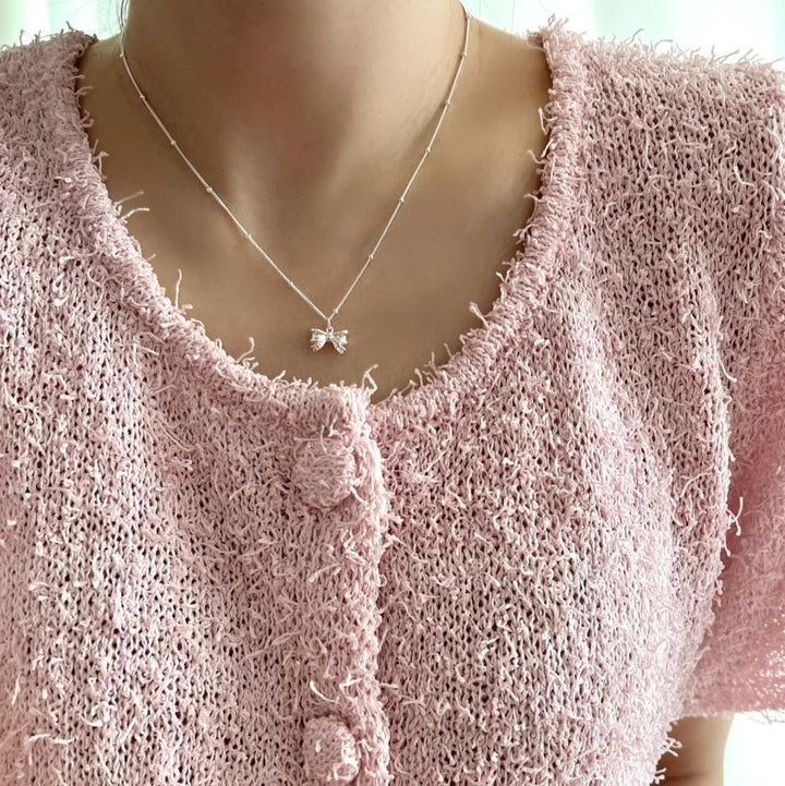 Ladies necklace with elegant bow pendant made of high-quality stainless steel Nin Boutique