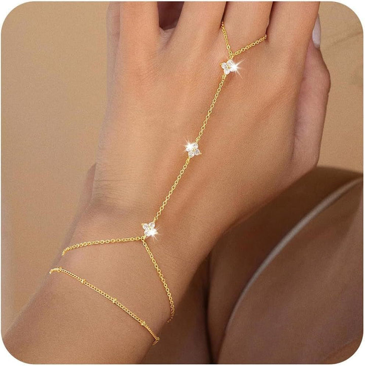 Ladies ankle bracelet with sparkling zirconia elements Nin Boutique
