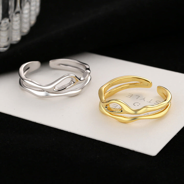 Women's open ring with elegant curved design Nin Boutique