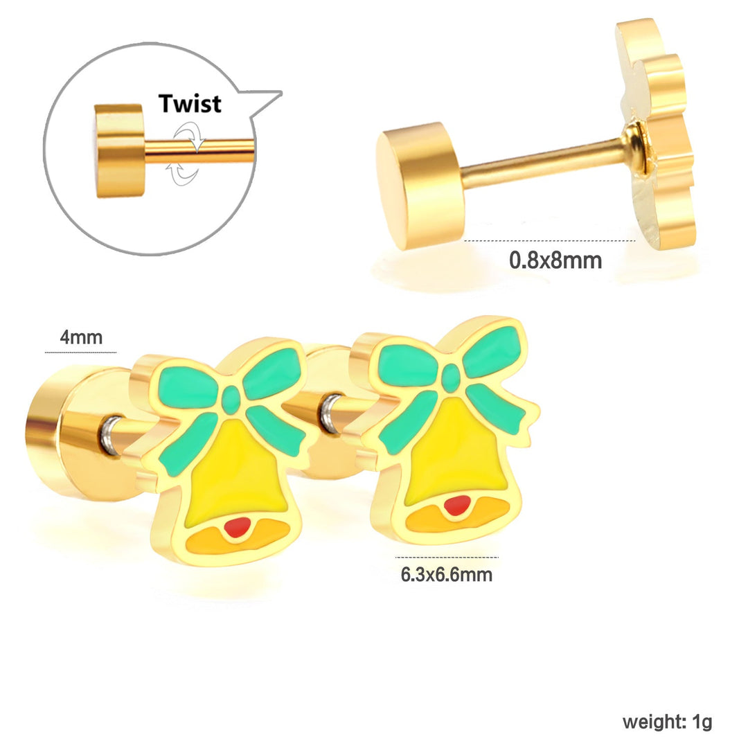 Women's earrings with embellished bell pendant Nin Boutique