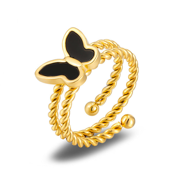 Ladies ring with delicate butterfly motif Nin Boutique