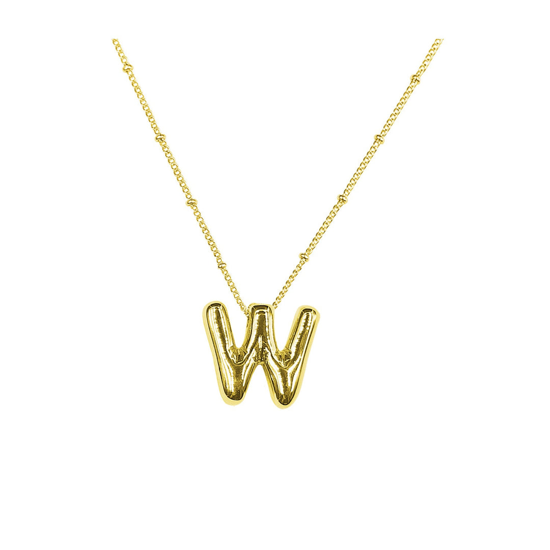Women's necklace with a curved minimalist pendant and high-quality link chain Nin Boutique