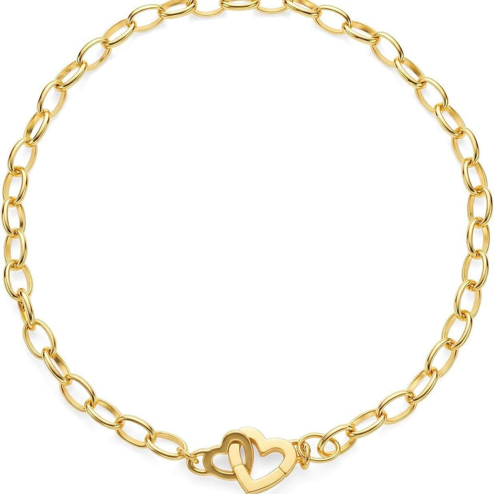 Women's anklet with heart-shaped accents and delicate chain design Nin Boutique