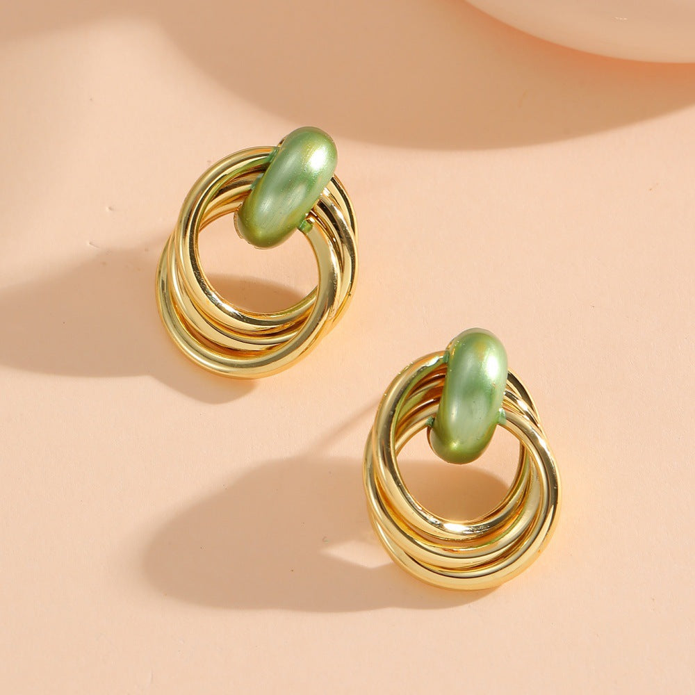 Women's earrings with elegant, layered design Nin Boutique
