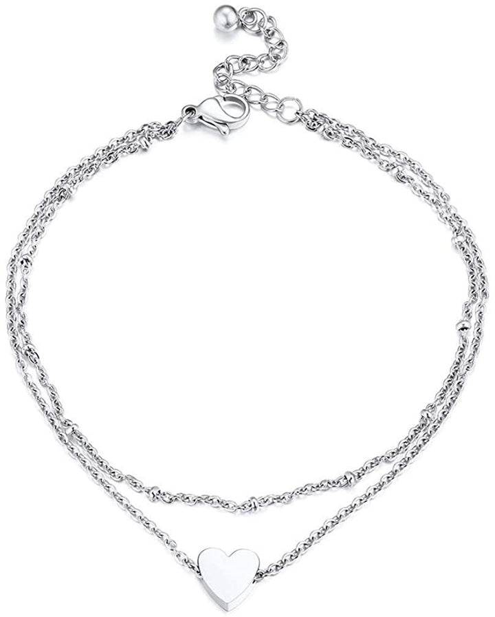 Ladies ankle bracelet with heart-shaped charms and delicate design Nin Boutique