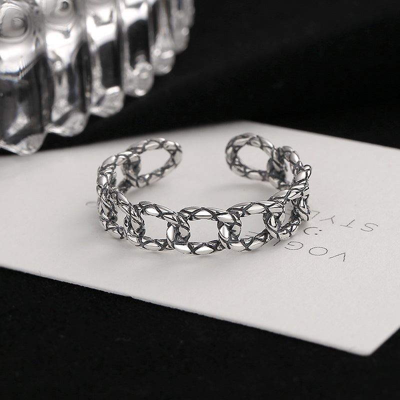 Women's Open Ring with Creative Chain Pattern Nin Boutique