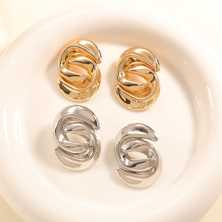 Ladies earrings with elegant, curved design Nin Boutique 1784077352