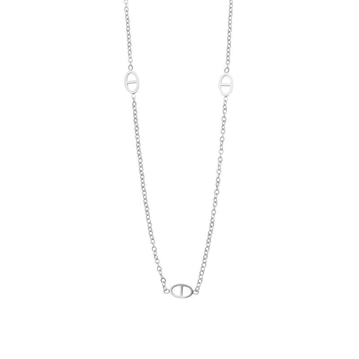 Women's necklace with filigree oval design and modern elements Nin Boutique