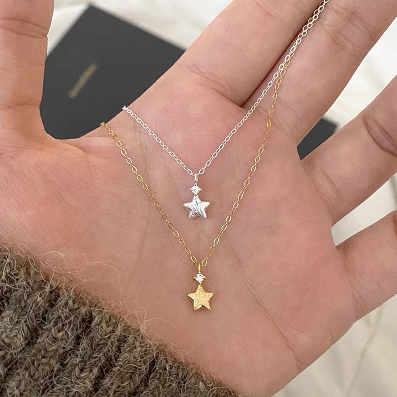 Women's necklace with sparkling star pendant made of high-quality stainless steel Nin Boutique