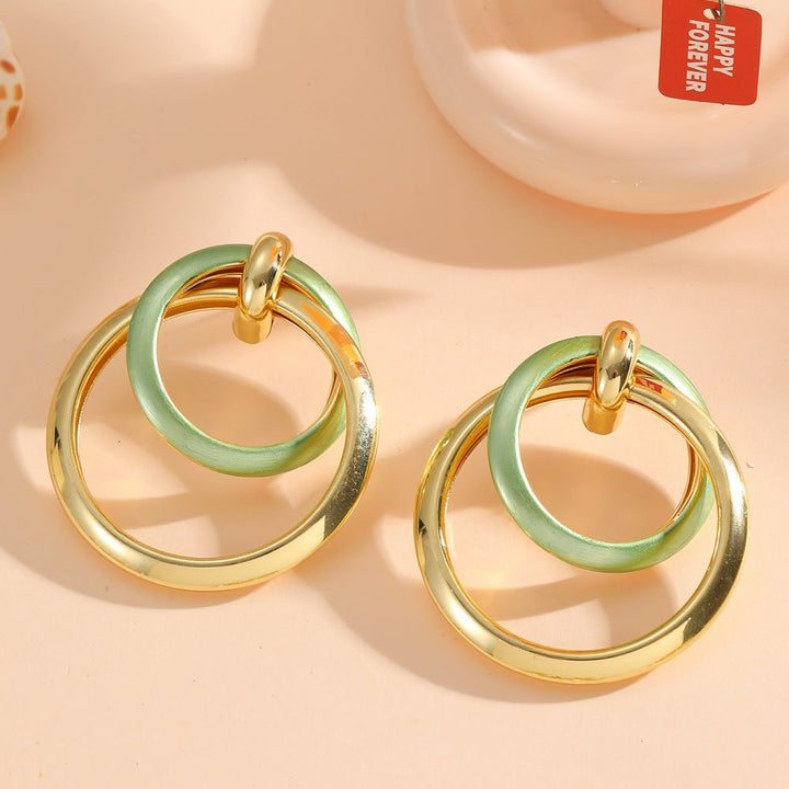 Women's earrings with elegant, layered ring design Nin Boutique