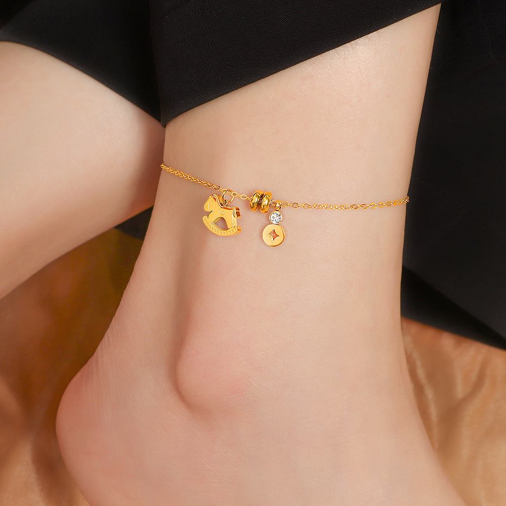 Women's fashion anklet with playful charms Nin Boutique