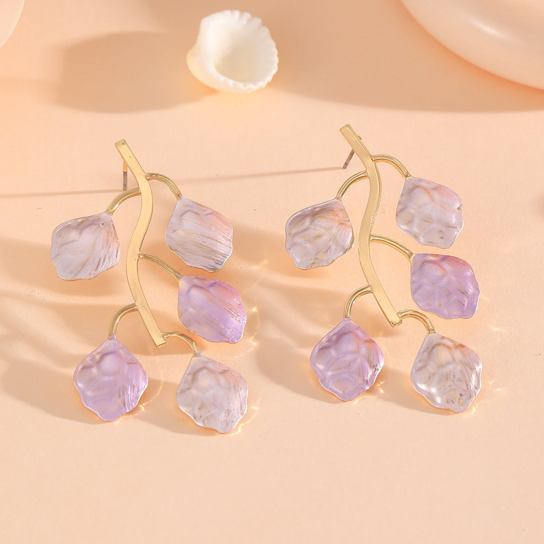 Women's earrings with floral petals and high-quality finish Nin Boutique