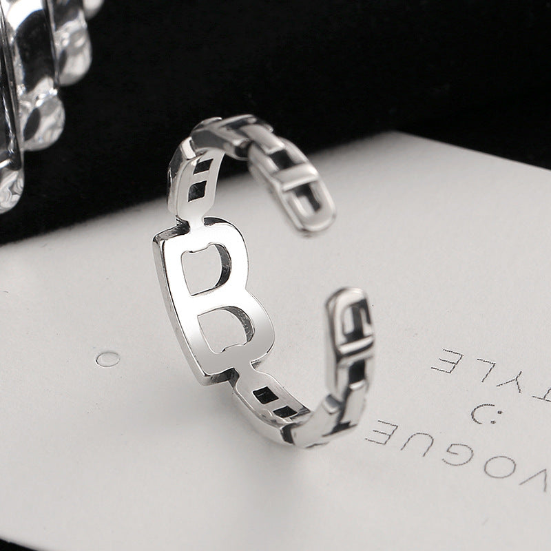 Women's Open Ring with Modern Design and Unique Symbol Nin Boutique