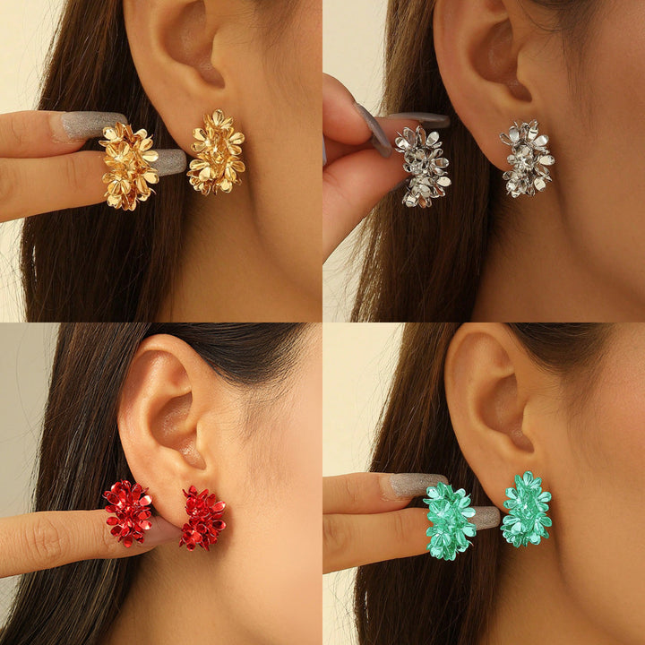 Women's earrings with floral, sparkling details Nin Boutique