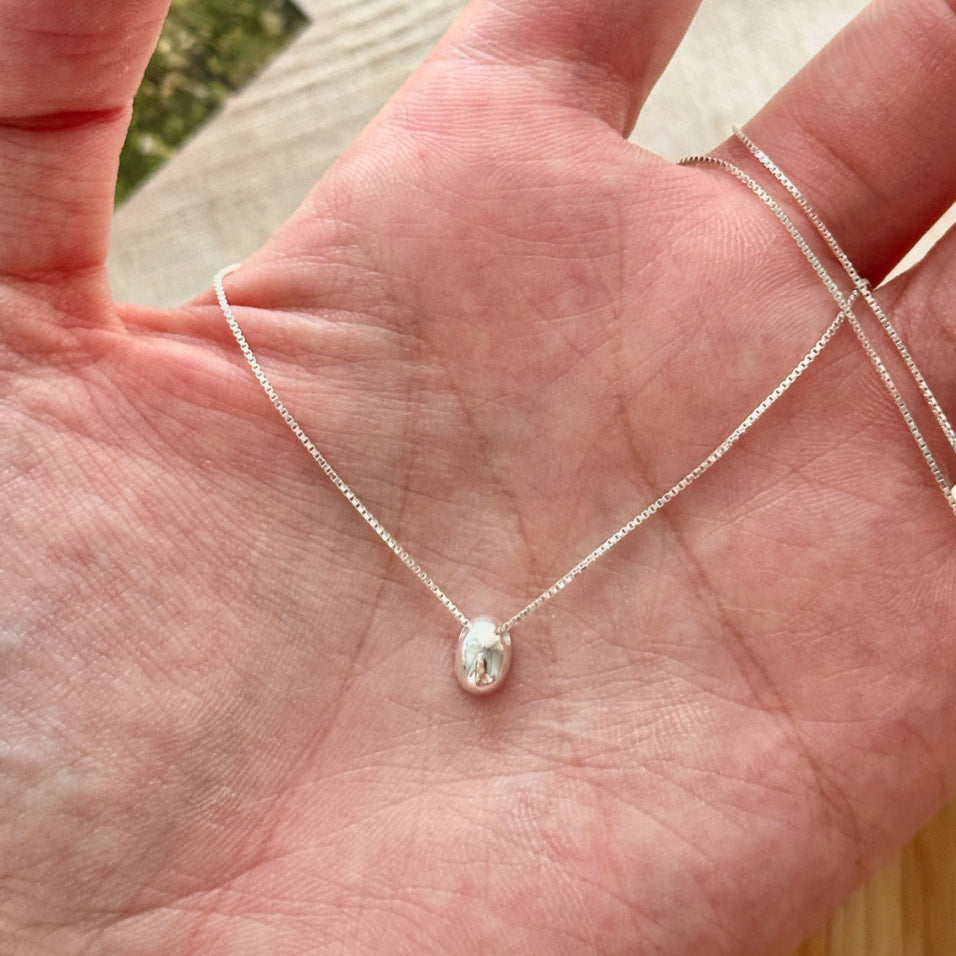 Women's necklace with elegant pearl design and fine silver chain Nin Boutique
