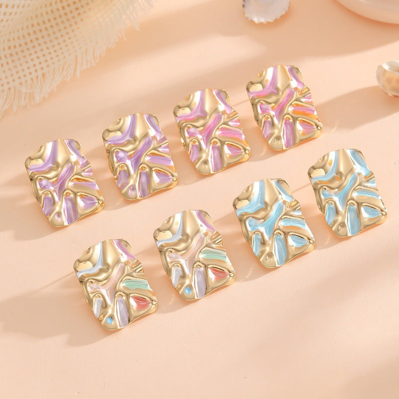 Women's earrings with modern, textured design Nin Boutique